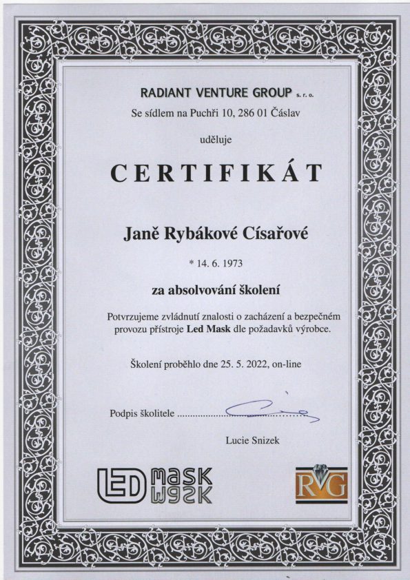Certifikát 2
