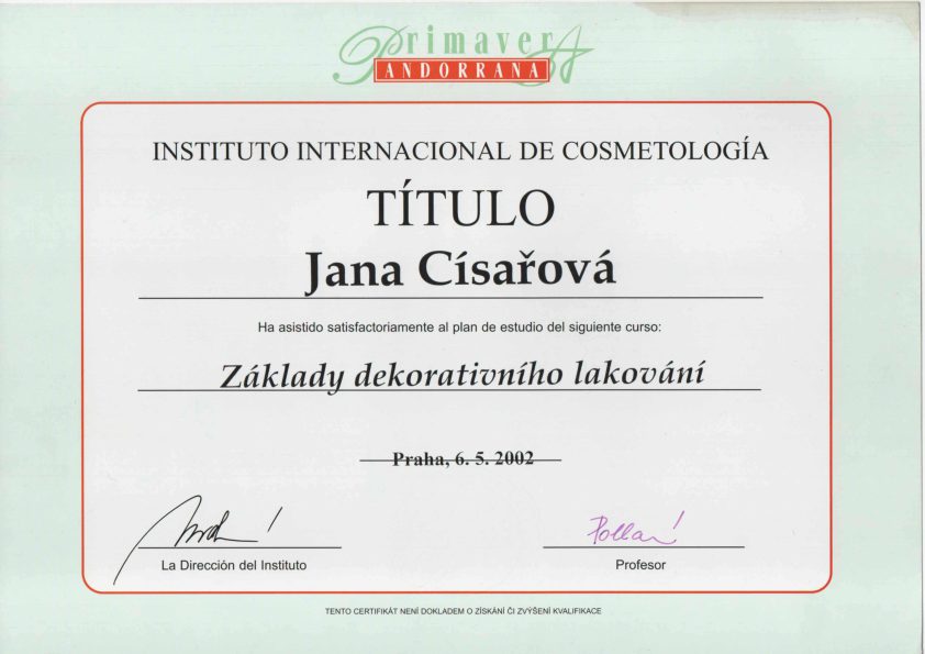 Certifikát 19