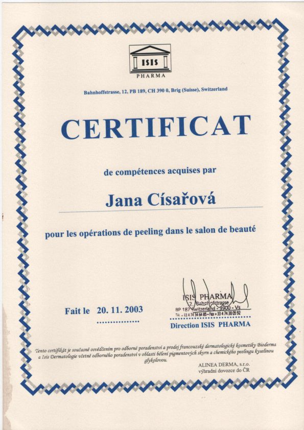 Certifikát 31